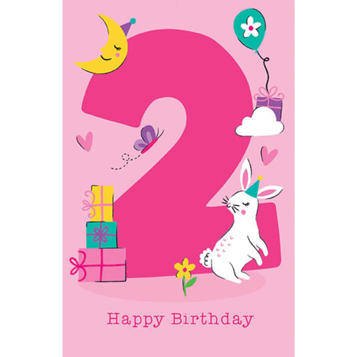 Picture of 2 BIRTHDAY CARD BUNNY